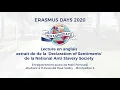 LECTURE EN ANGLAIS extrait - Declaration of Sentiments de la National Anti Slavery Society