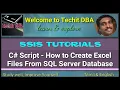 PART 92 How to Create Excel Files From SQL Server Databse Using C Script Tamil TechIT DBA