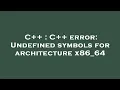 C C error Undefined symbols for architecture x86 - 64