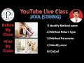 Java String MCQ Examination ICSE 10