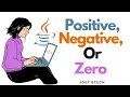 Java program to check whether a number is positive or negative