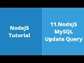 11 NodeJS - MySql How to update and delete record using NodeJS