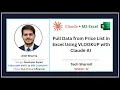 Pull Data from Price List in Excel Using VLOOKUP with Claude AI - Claude AI for Excel Ep-12