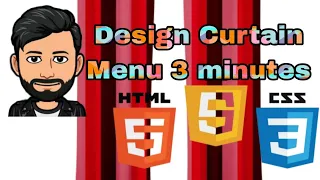 How to Create a Stunning Curtains Menu with HTML CSS and JavaScript Web Design Tutorial