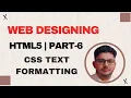 HTML5 Tutorial CSS text formatting Part 6