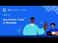 How to Use Article Tools in Newsela