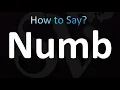 How to Pronounce Numb Correctly