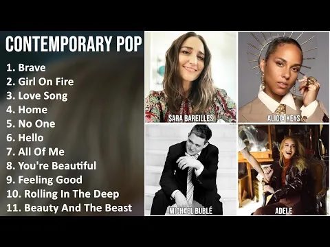 Download MP3 CONTEMPORARY POP Mix - Sara Bareilles, Alicia Keys, Michael Bublé, Adele - Brave, Girl On Fire, ...