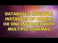 Databases Multiple Instances Of Oracle Or One Instance With Multiple Schemas 3 Solutions