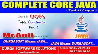 Core Java - OOPs constructor Part