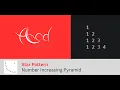 Star Pattern Number Increasing Pyramid Java