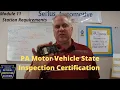 What are station requirements PA Motor Vehicle State Inspection Re-Certification Training