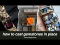 how to cast gemstones in place birds eye view sand casting tutorial