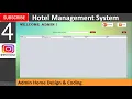 4 Hotel Management System in java - Admin Home Page JFrame Mysql Database Netbeans IDE