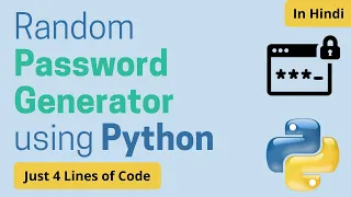 Random Password Generator using Python Python Mini Projects Learn Python in Hindi
