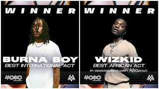 wizkid and burna boy win big at mobo awards 2020 see full list of mobo award winners