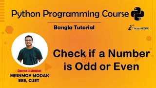 14 Check If A Number Is Odd or Even Using Python Python Bangla Tutorial - Mrinmoy Modak
