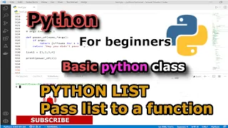 Python Pass list to a function Python for beginners