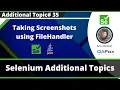 Taking Screenshots using FileHandler Selenium Automation