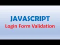 JavaScript Login Form validation
