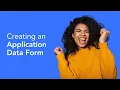Recruitment Portal - 4 Creating an Application Data Form using Templates