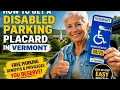How to get a disabled parking placard in Vermont