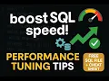 SQL Query Performance Tuning Speed Up Queries with Indexing Execution Plan Optimization Technique