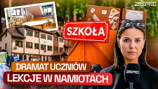 SZKOŁA NIECZYNNA. UCZNIOWIE W NAMIOTACH. FUNDACJA I GMINA SPIERAJĄ SIĘ O PRZEPISY