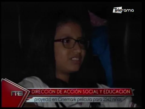 Dirección de Acción Social y Educación proyectó en Cinemark película para 2542 niños