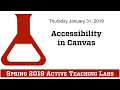 Active Teaching Lab - Accessibility in Canvas Part 1