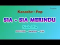 Sia sia Merindu (karaoke) NADA PRIA RENDAH lirik - Aprilian - Pop Melayu