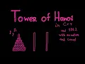 Tower Of Hanoi in C and SDL2 with animation and sound