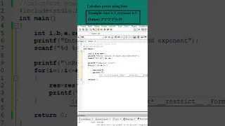 Power of a number using loop C Program