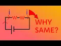 Why current remains same in series circuit