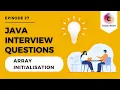 Array Initialisation Array In Java Array Declaration Java Interview Questions And Answers
