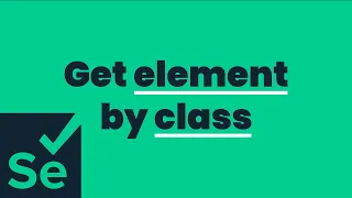 Find Element by Class Name Python Tutorial