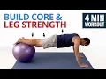 4 Minute Core Leg Stability Ball Workout