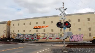 BNSF 7043 Manifest East Kibby Rd Railroad Crossing Merced CA