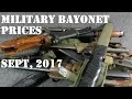 Military Bayonet Price Guide as of September 2017