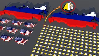 Countries size comparison VS Russia
