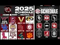 2025 South Carolina Football Schedule