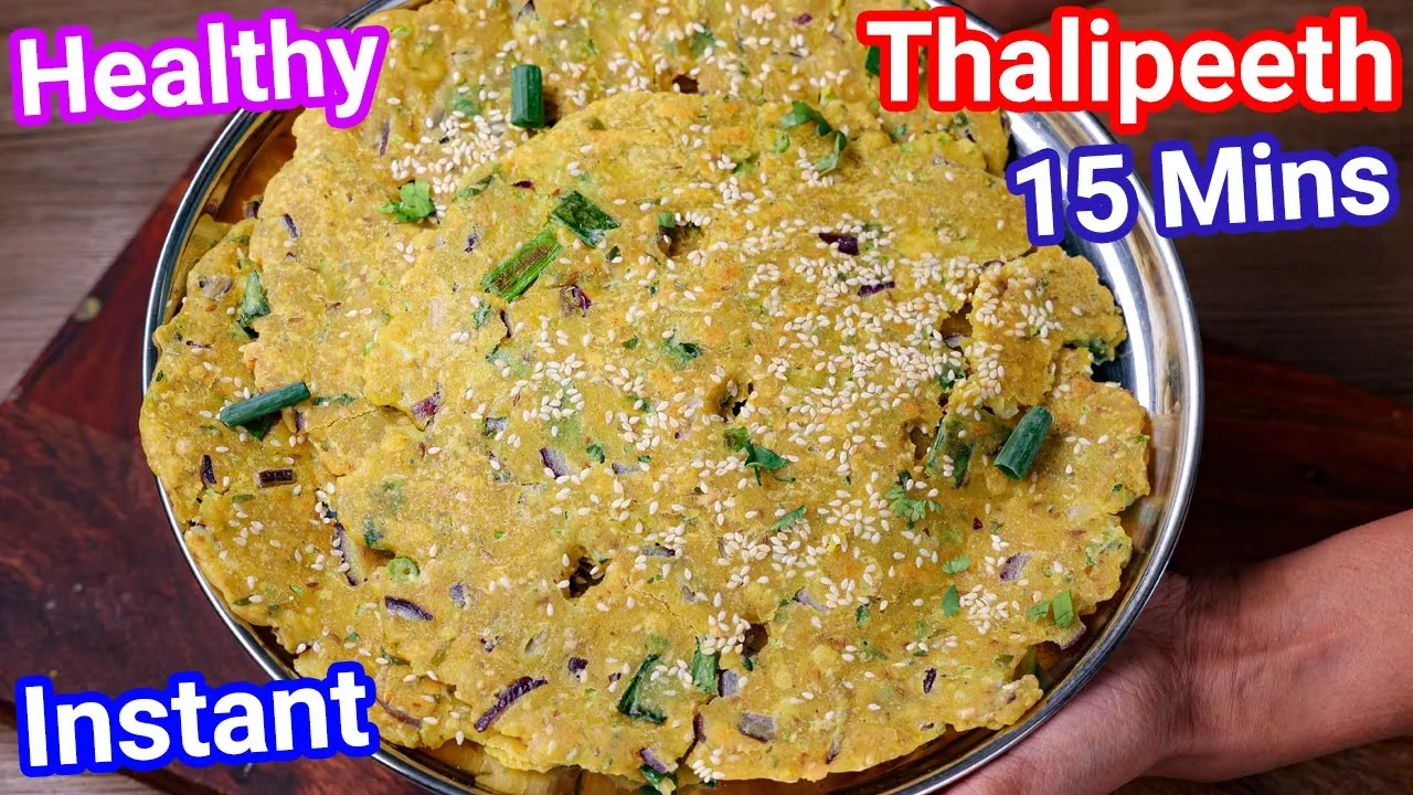 Healthy Jowar Thalipeeth in Just 15 Mins   Instant Thalipeeth for Breakfast & Lunch