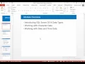 14 Working with SQL Server 2014 Data Types