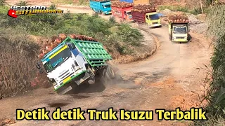 Download Stir Tak Terkendali Truk Isuzu Terbalik Ketika Mengikuti Jejak Temannya MP3