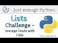 Python Lists - Challenge Just enough Python