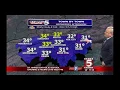 WCYB-5 Bristol VA 11 pm newscast weather segment January 2 2018