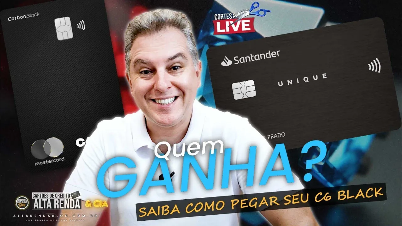 ????SANTANDER UNIQUE  BLACK OU C6BANK BLACK ? QUAL DESTES É O MELHOR CARTÃO CUSTO E BENEFÍCIOS?