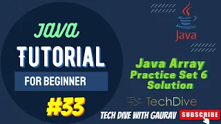 Practice Set 6 Solution Java Array Java complete course in Hindi Tutorial