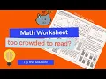 AD Math Worksheet Hack