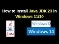 Install and configure java jdk 23 on Windows Install java jdk 23 on Windows 2024 updated